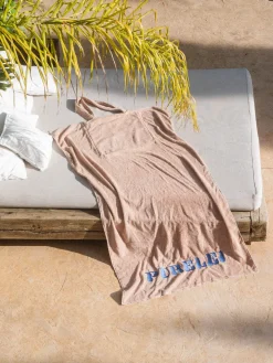 Sale PURELEI Blue Paradise Badetuch mit Tasche Beige