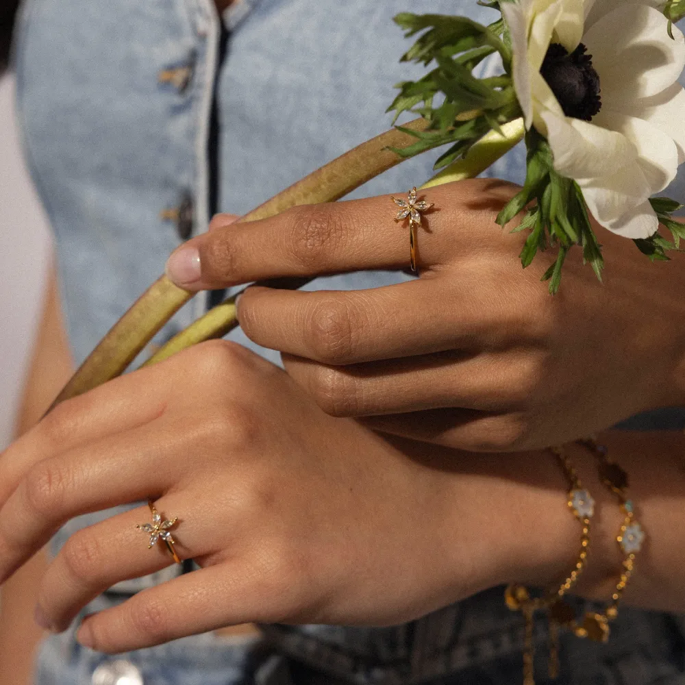 Hot PURELEI Bright Spring Ring