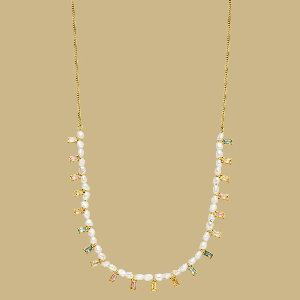 Clearance PURELEI Colorful Coral Kette Gold