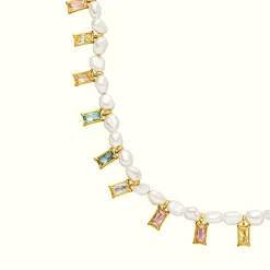 Clearance PURELEI Colorful Coral Kette Gold
