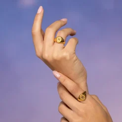 Outlet PURELEI Fische Zodiac Ring Gold