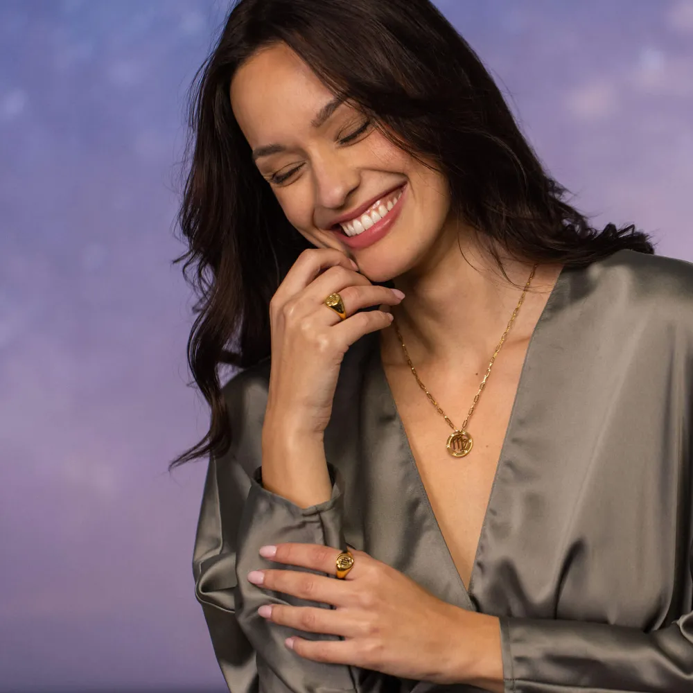 Flash Sale PURELEI Jungfrau Zodiac Ring Gold