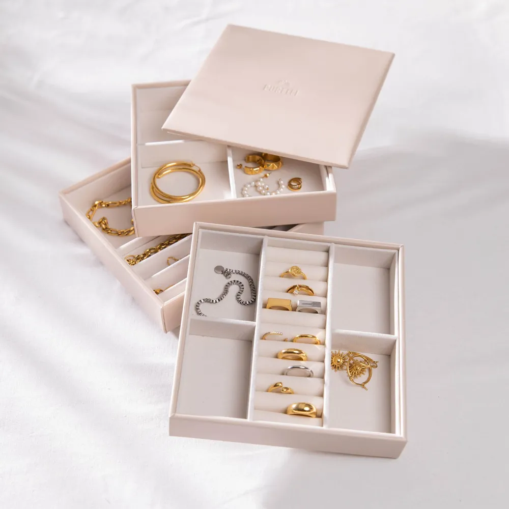 Best PURELEI Schmuckaufbewahrung 3er-Set Beige