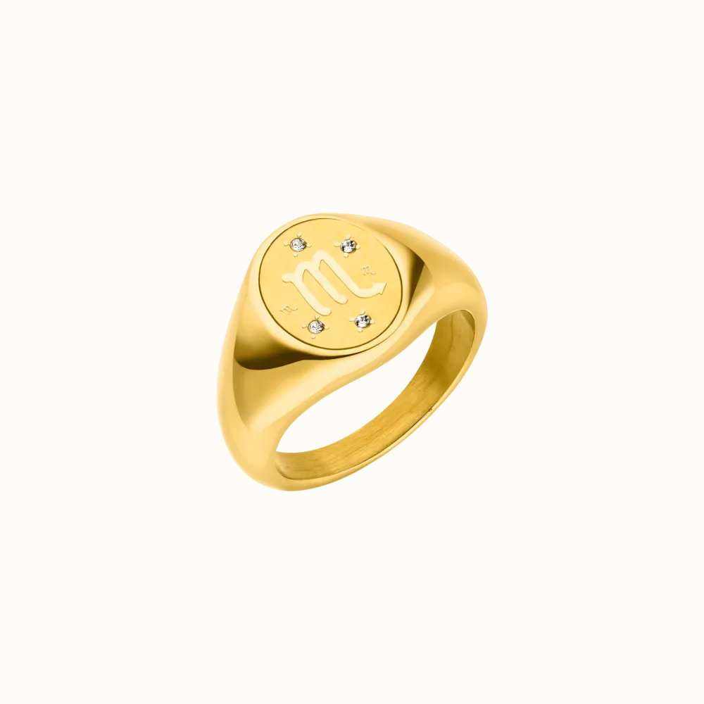 Best Sale PURELEI Skorpion Zodiac Ring Gold