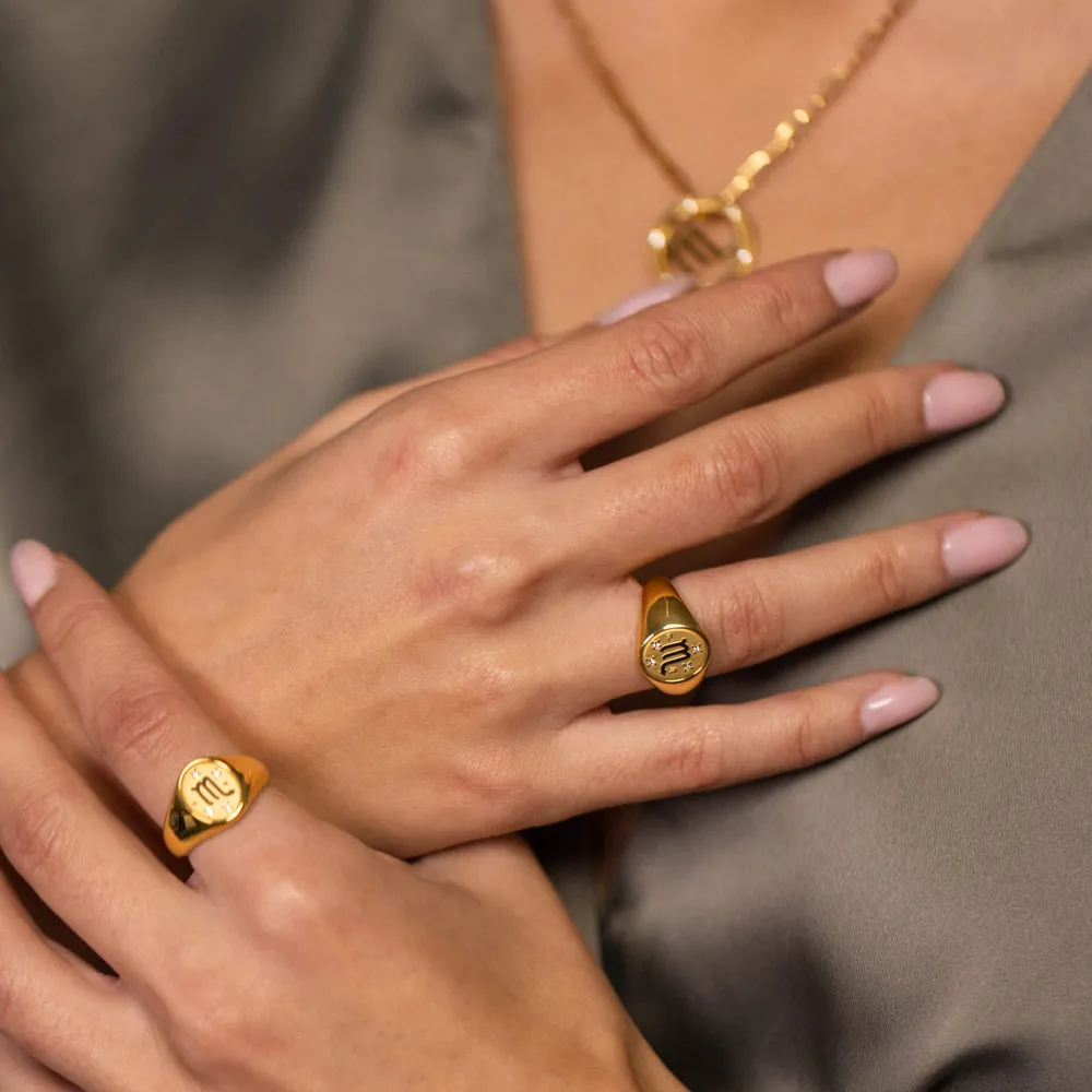 Best Sale PURELEI Skorpion Zodiac Ring Gold