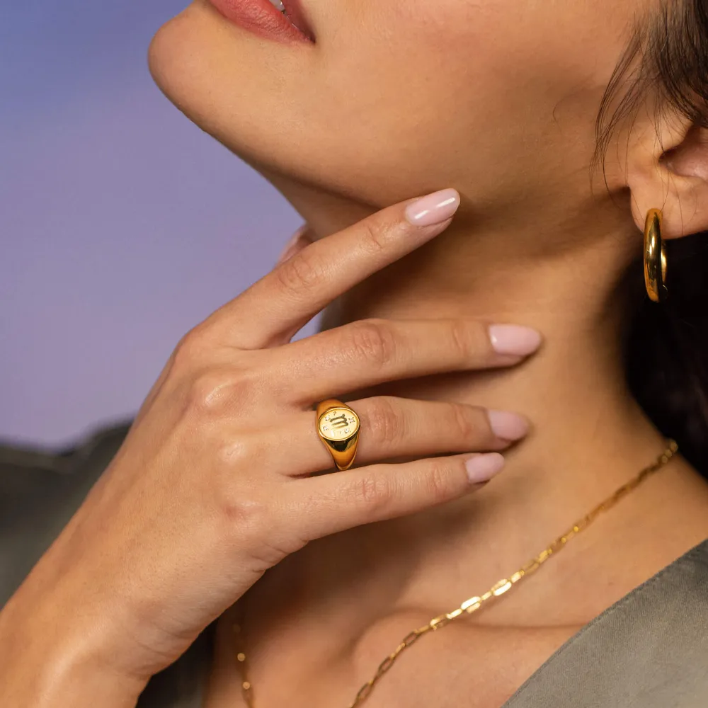 Best Sale PURELEI Skorpion Zodiac Ring Gold