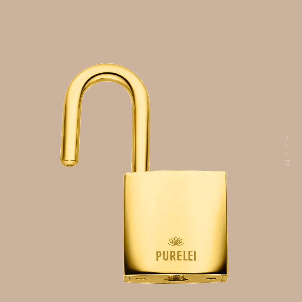 Cheap PURELEI Square Liebesschloss Gold