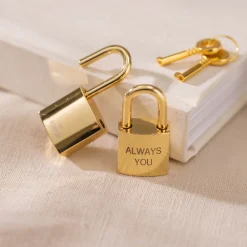 Cheap PURELEI Square Liebesschloss Gold
