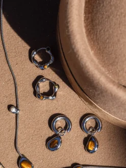 New PURELEI Tiger's Eye Ohrringe