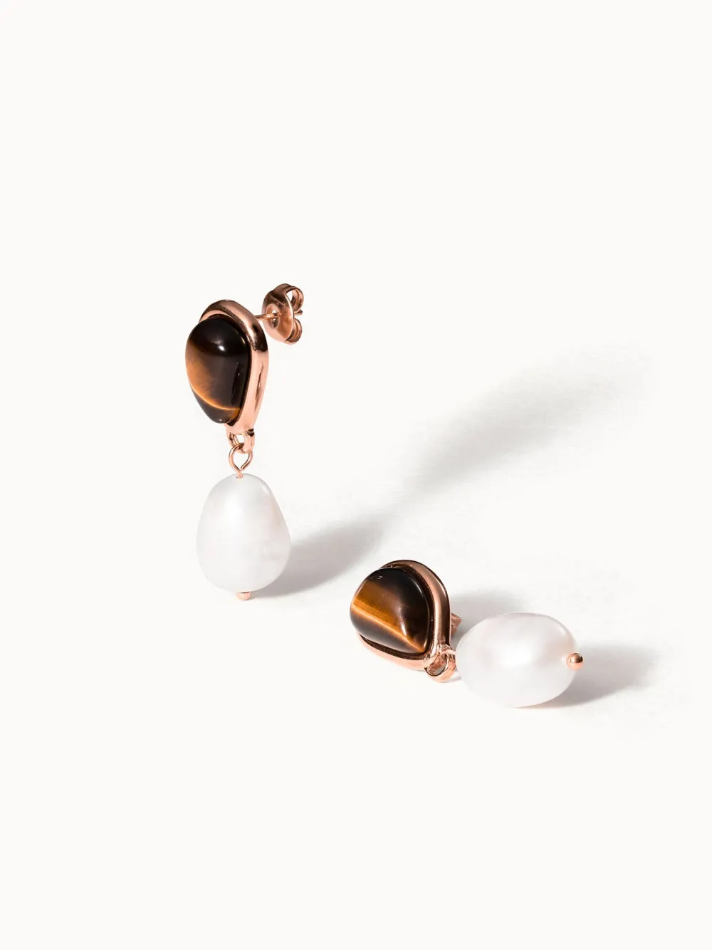 Fashion PURELEI Tiger's Eye Pearl Ohrringe