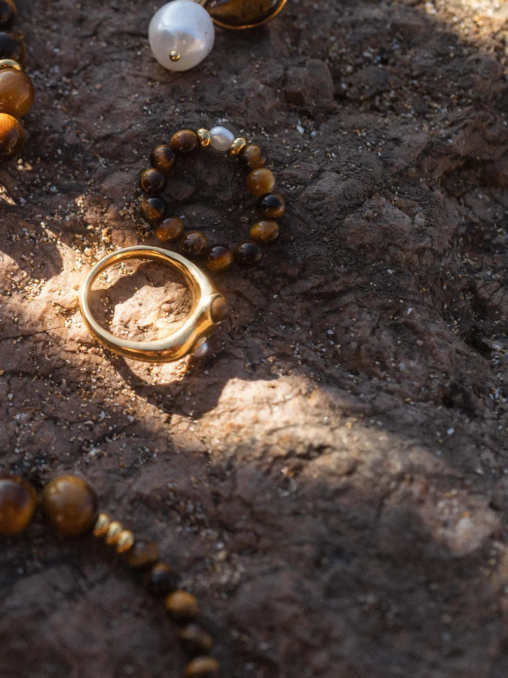 Cheap PURELEI Tiger‘s Eye Pearl Ring