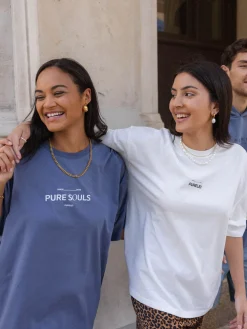 Shop PURELEI T-shirt Pure Souls Dark Blue