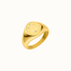 Fashion PURELEI Waage Zodiac Ring Gold