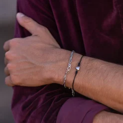 New PURELEI Wish Armband Black Silber