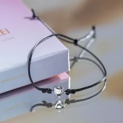 New PURELEI Wish Armband Black Silber